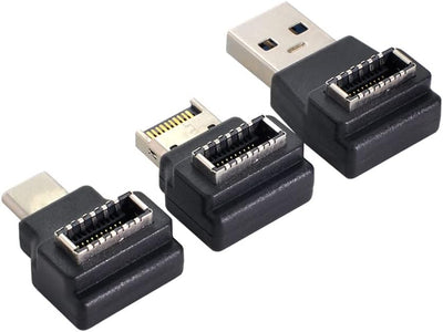 Xiwai 3 x USB 3.1 Frontplattenleiste, Buchse Typ E auf Stecker Typ-A & Typ-C USB-C Motherboard-Verlä