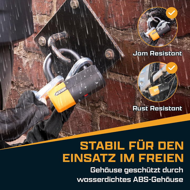 PBL110 Heavy-Duty Bügelschloss Fahrrad mit 5 Schlüsseln – 18 mm schnittfestem Stahlbügel – Wetterfes