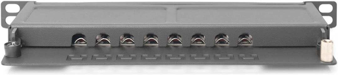 DIGITUS CAT 6A Patch Panel, geschirmt,8-Port 1/2HE, 10", Rack Mount,schwarz RAL 9005, DN-91608S-SL-E