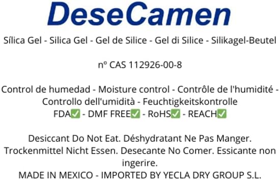 DeseCamen – Silikagel-Päckchen - Trockenmittel – Luftentfeuchter – Feuchtigkeitsabsorber – ungiftig