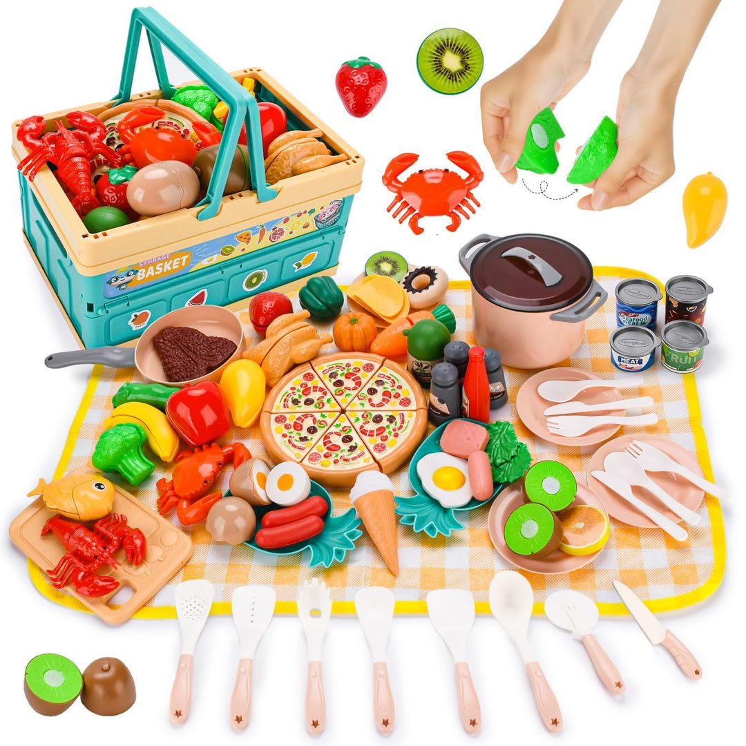Küchenzubehör für Kinder, 72-teilig, Küchenutensilien, Küchenutensilien, Kinderküchen, Kochset, Küch