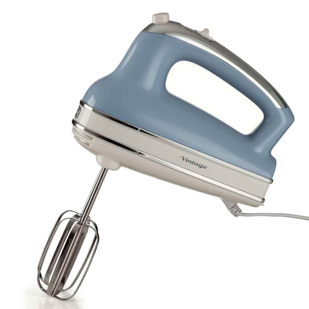 Ariete 1548 Handmixer Vintage, 450 W, 5 Geschwindigkeiten, Turbo-Funktion, 2 Schneebesen, hellblau