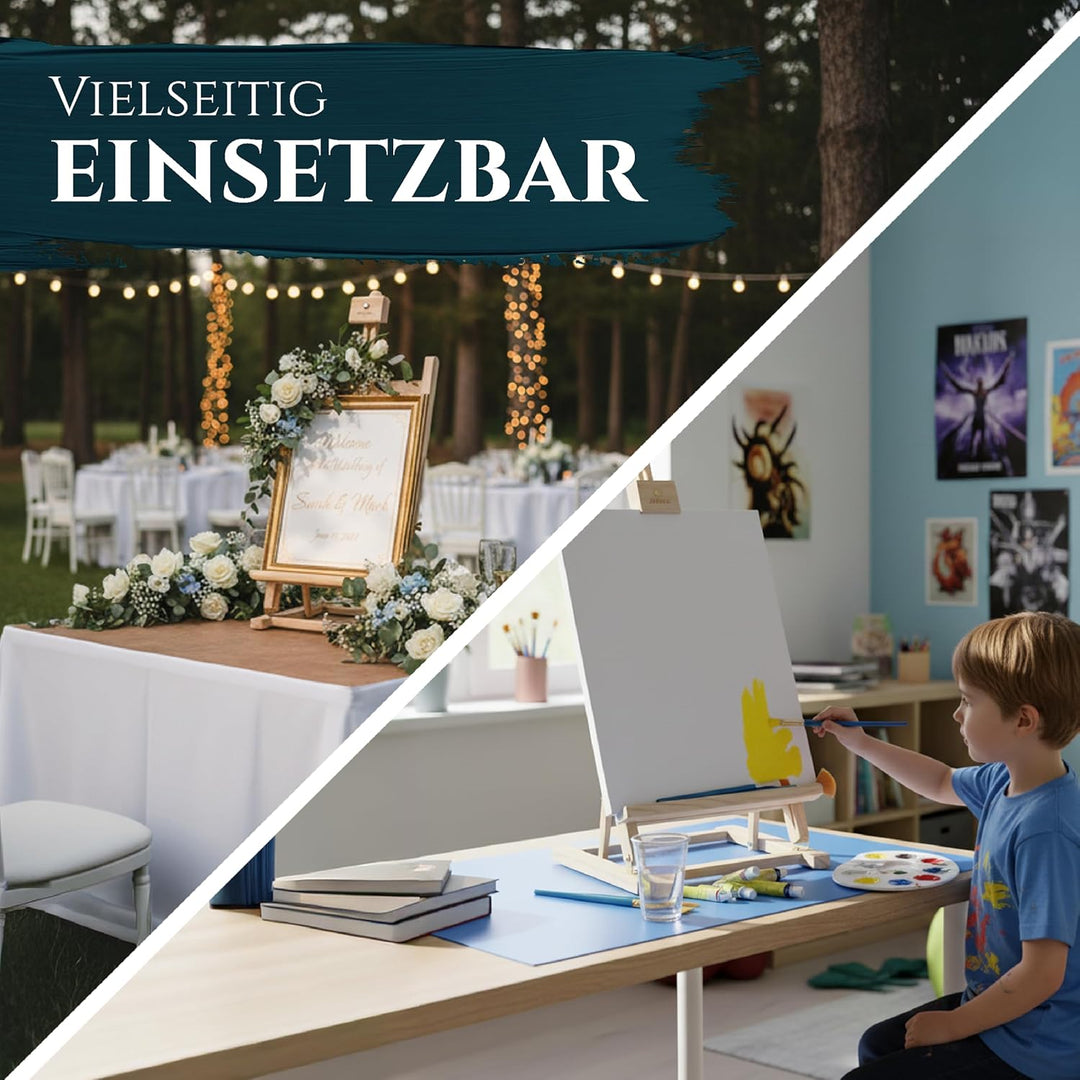 Artina Tischstaffelei Kinder für Leinwände bis 45 cm Sydney – Leinwand Staffelei Holz Sitzstaffelei