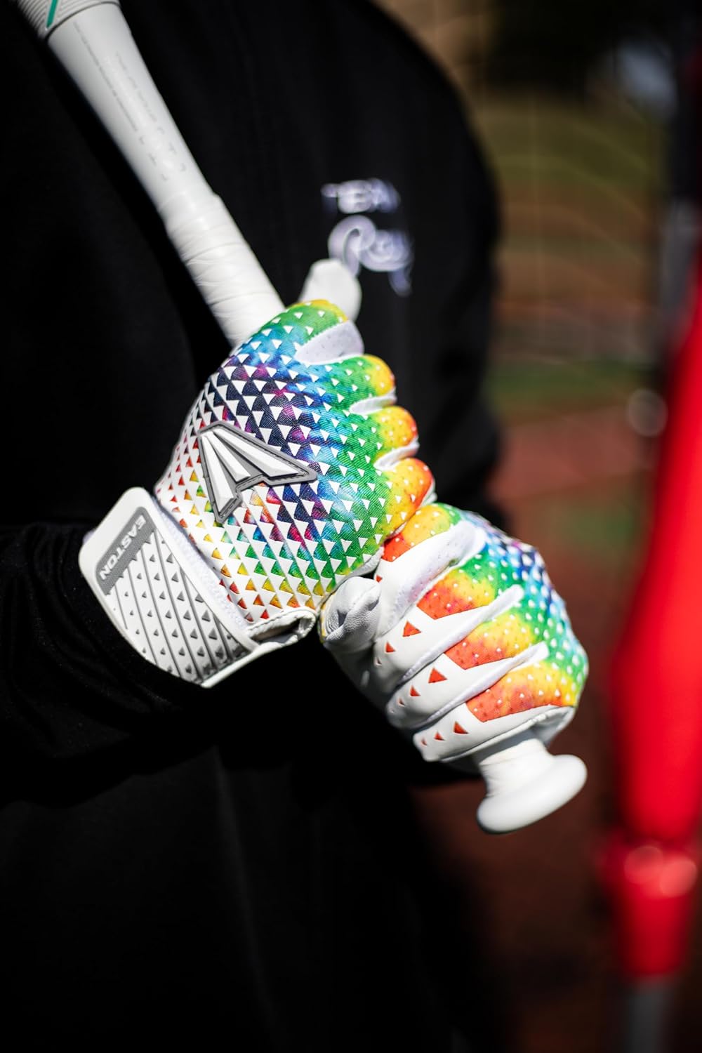 Easton | Ghost NX Fastpitch Softball Batting Gloves | Adult | Multiple Styles weiss / rot S, wei&#xD