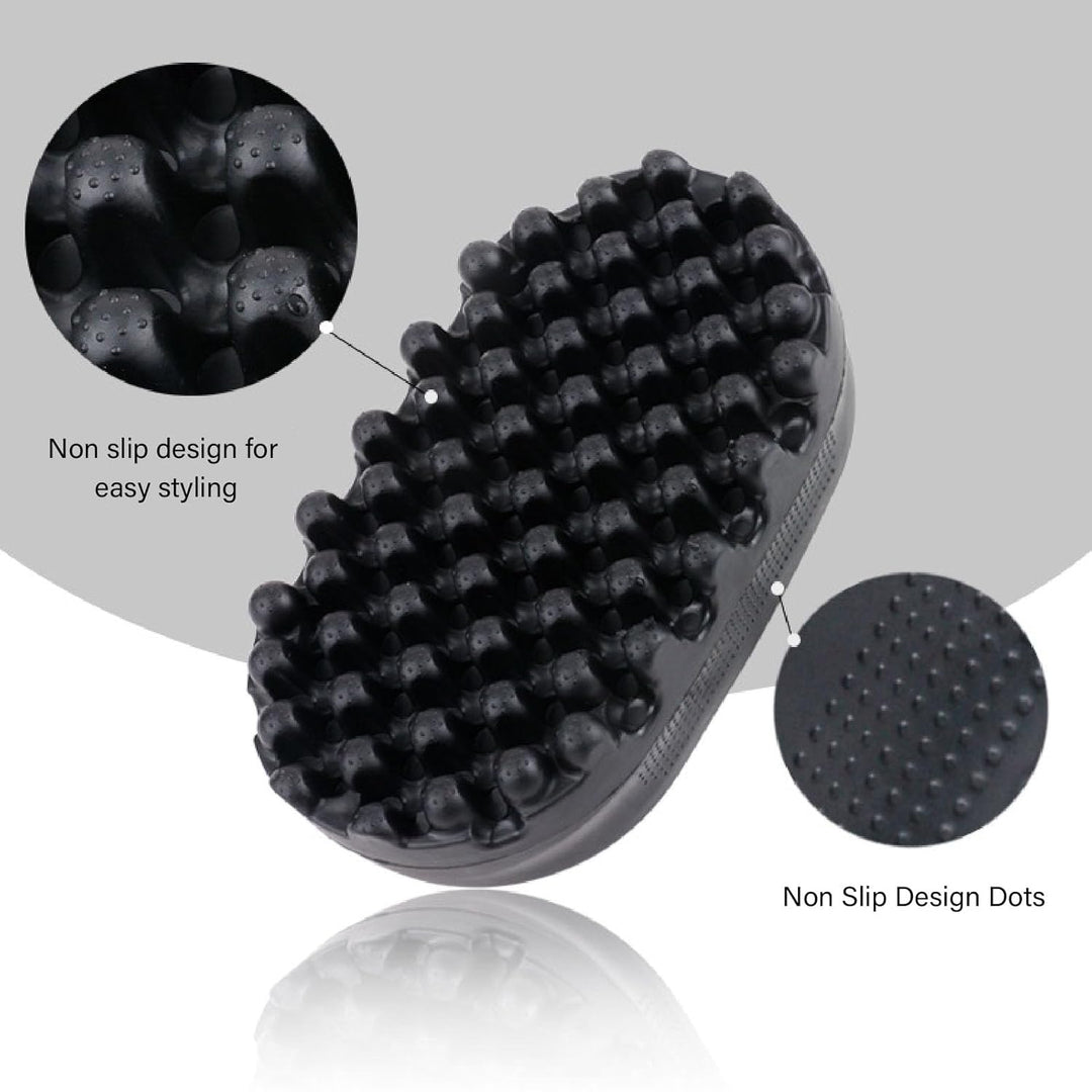 Lockenbürste aus Silikon, Gedrehte Lockenbürste, Lockenbürste für Afro Haare, Waschbarer Afro Zopf D