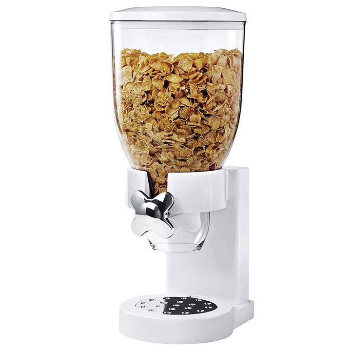 BAKAJI Spender für Getreide/Pasta/Süssigkeiten/trockene Früchte mit Rollen, Behälter 500 g und Dosie
