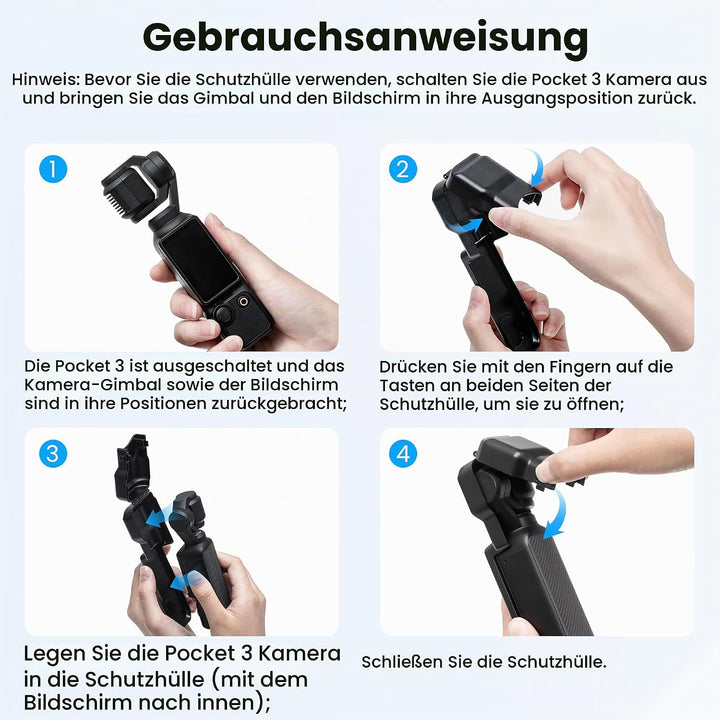 STARTRC Pocket 3 Gimbal Schutzhülle für DJI Osmo Pocket 3 Creator Combo, Anti-Fall Storage Handheld