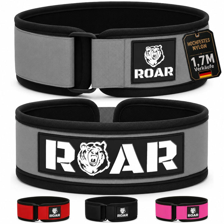 Roar® Gewichthebergürtel V2 - Fitness-Gürtel für Bodybuilding, Krafttraining, Gewichtheben - Trainin