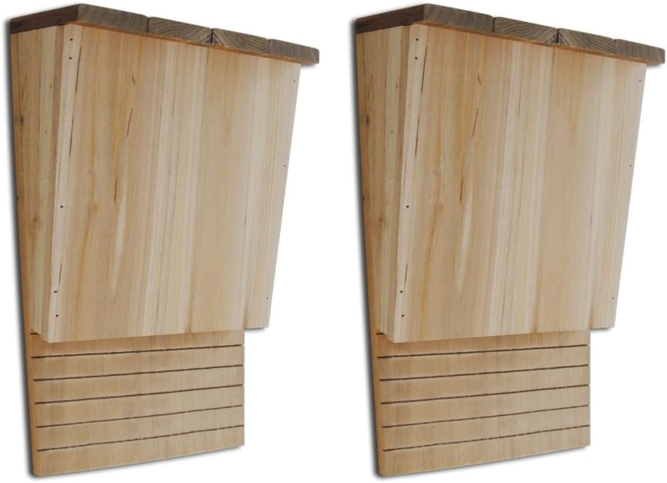 Festnight 2er-Set Fledermaushaus Fledermaushotel Fledermauskasten 22 x 12 x 34 cm