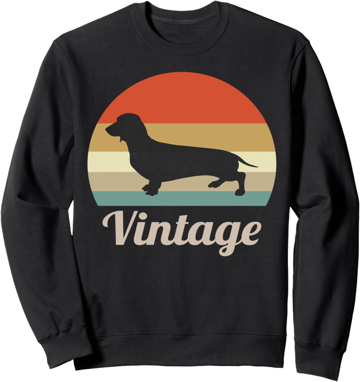 Kurzhaarteckel Dachshund Dackel Teckel Vintage Retro Hunde Sweatshirt