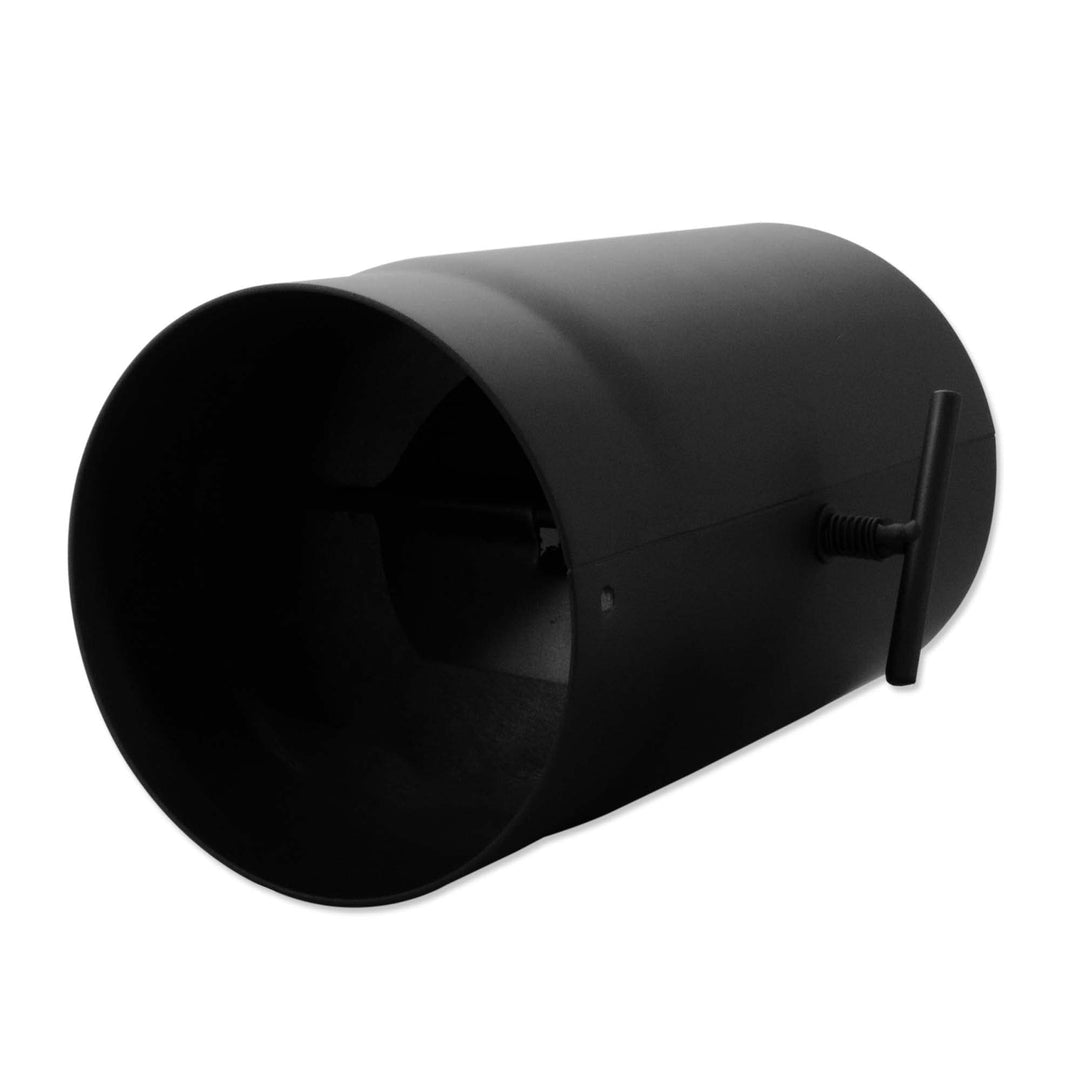 Ofenrohr 500 mm mit Drosselklappe - Durchmesser Ø 200 mm - Farbe: schwarz | Rauchrohr Kaminrohr Abga