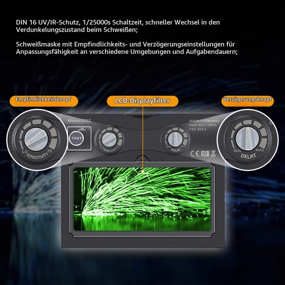 Automatik Schweisshelm Vollautomatik Schweisshelme Automatische Abdunkelung Solar Schweissmaske Gros