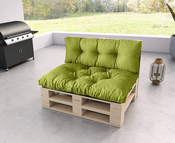 sunnypillow Palettenkissen Auflage Set für Europaletten Indoor und Outdoor Palettenpolster Palettens