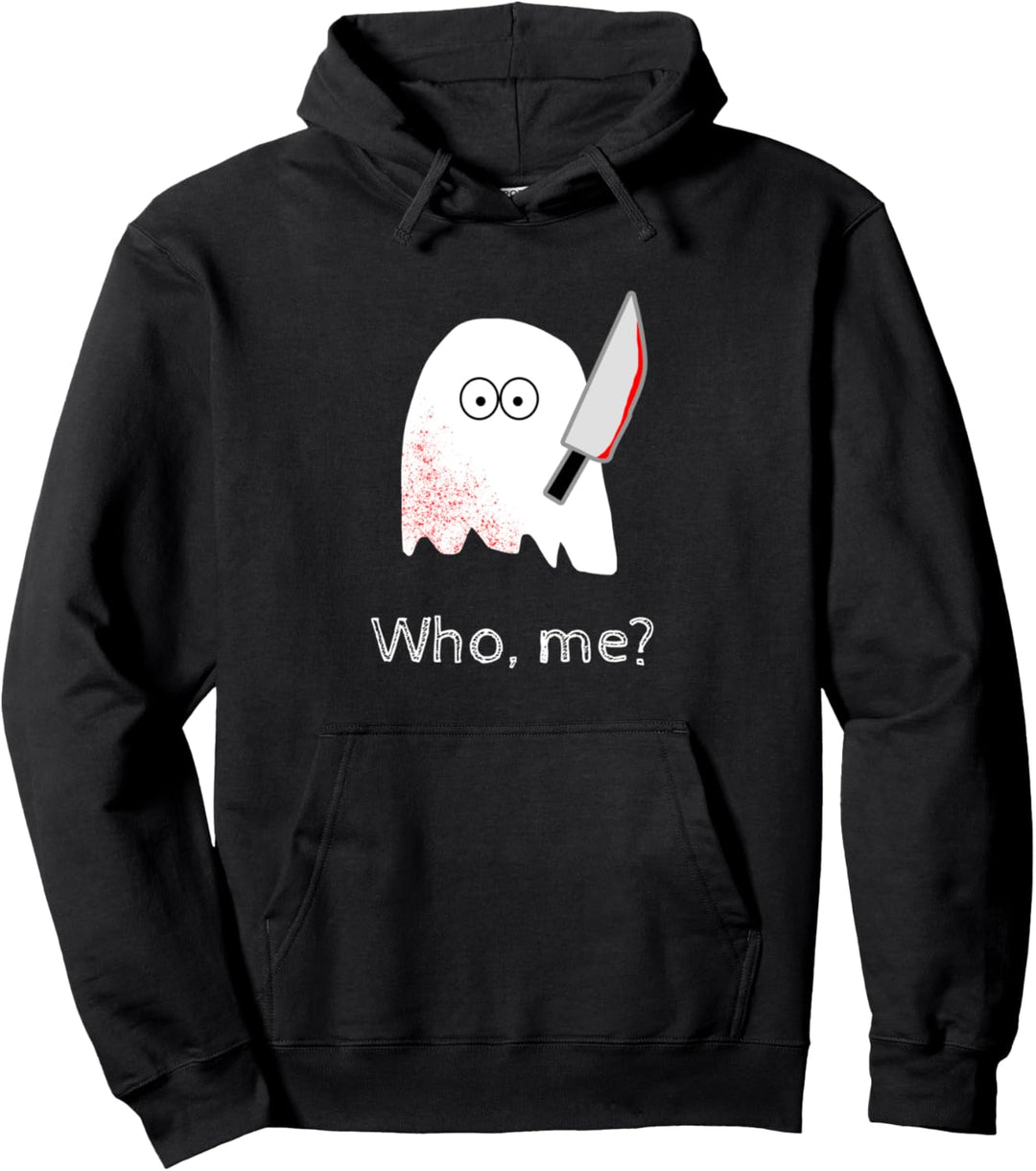 Who me? Geist Messer Mord Horror Lustiges Halloween Geschenk Pullover Hoodie