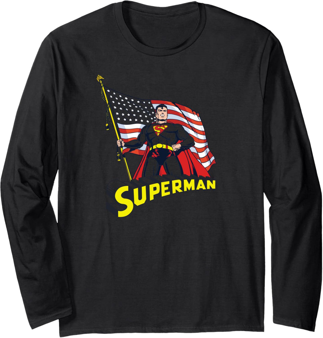 Superman American Flag Langarmshirt