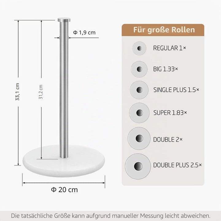 KES Küchenpapierhalter Stehend Papierrollenhalter Papierhalter Küchenrollenhalter Edelstahl SUS304 K