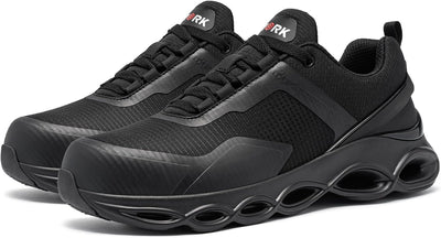 LARNMERN Arbeitsschuhe Herren Sicherheitsschuhe Mode Anti Smashing Stahlkappenschuhe Atmungsaktiv Dä