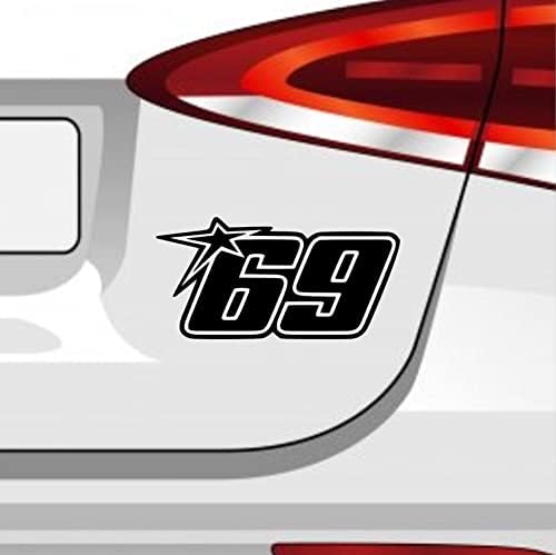 Startnummer 69 Aufkleber 6 Grössen 21 Farben Hayden sixtynine Sticker Racing Bike XXL-46x23cm 92-Kup