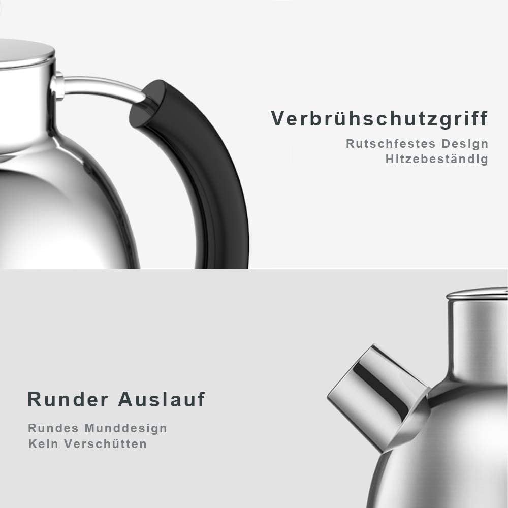 ASCOT Wasserkocher Edelstahl, Elektrischer Wasserkessel Geschenke für Männer/Frauen/Familie 1,5 lite