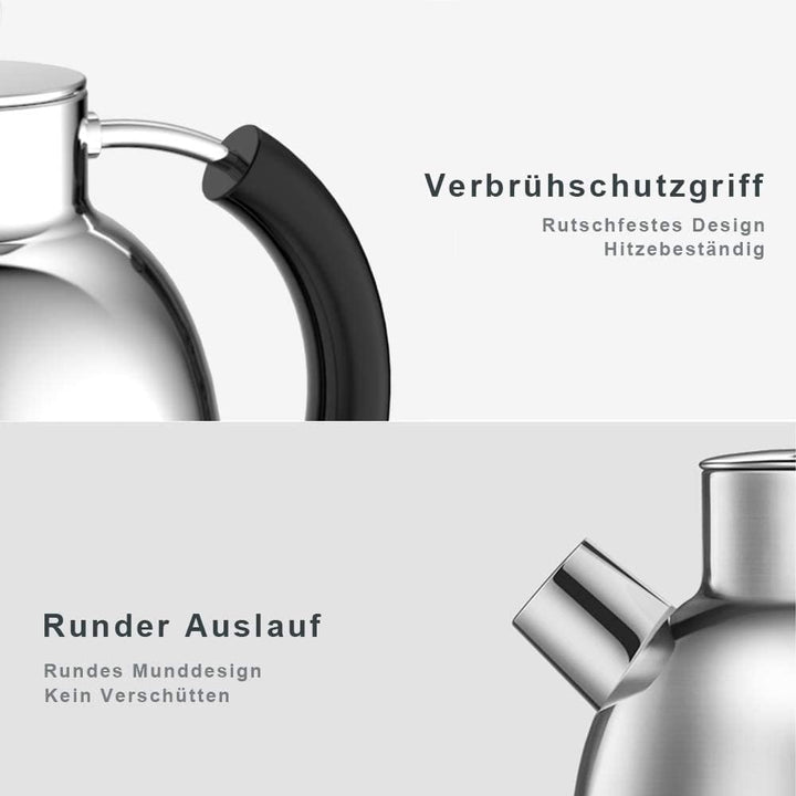 ASCOT Wasserkocher Edelstahl, Elektrischer Wasserkessel Geschenke für Männer/Frauen/Familie 1,5 lite