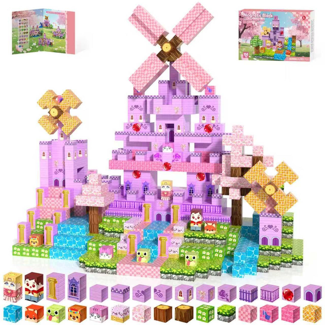 Magnetische Bausteine 150 PCS, Magnetbausteine für 3+ Jahr, Magnetic Blocks Spielzeug-Sets für Kinde