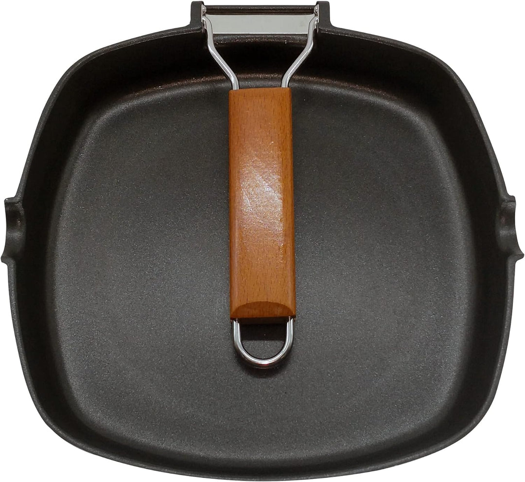 WECOOK! Ecostone Grillpfann Induktion Glatter, 28 x 28 cm, Antihaftbeschichtung ILAG Ökologisch PFOA