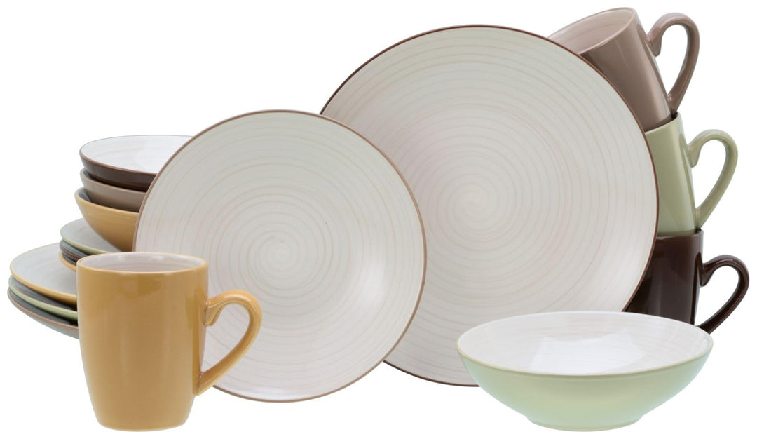 CreaTable, 22562, Serie Bamboo Garden, Geschirrset, Kombiservice 16 teilig