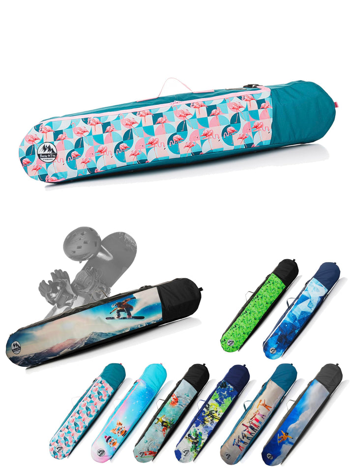 BAMBINIWELT Kinder Snowboardrucksack, Snowboardtasche, Stauraum für Helm, Schuhe & Handschuhe, Board