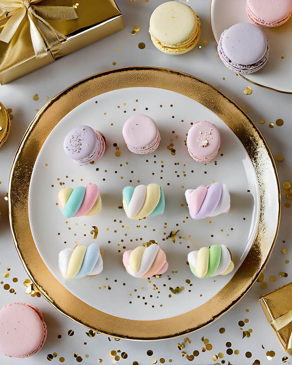 Künstliche Marshmallow-Simulation, künstliche Zuckerwatte, realistisches Dessert-Modell, Fotografie-