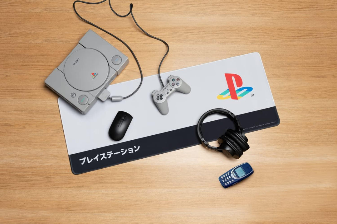 PlayStation Heritage Tischmatte - Offiziell lizenziert, Sony Tastatur- & Mausmatte für das Büro, Rut