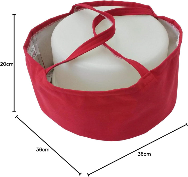 Biona Kuchentragetasche/Transportbox (Kuchen/Torten) bis Behälter ø 36 cm Höhe 20 cm, waschbar (rot)