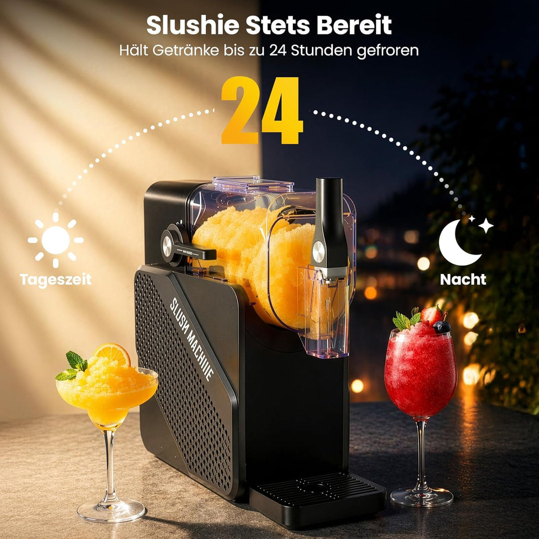 Slush-Maschine, 2Liter, für gefrorene Getränke, Eiscreme, Frappés und Milchshakes, 5 voreingestellte