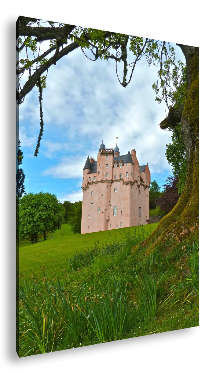 deyoli Festung in Schottland Format: 80x60 als Leinwandbild, Motiv fertig gerahmt auf Echtholzrahmen