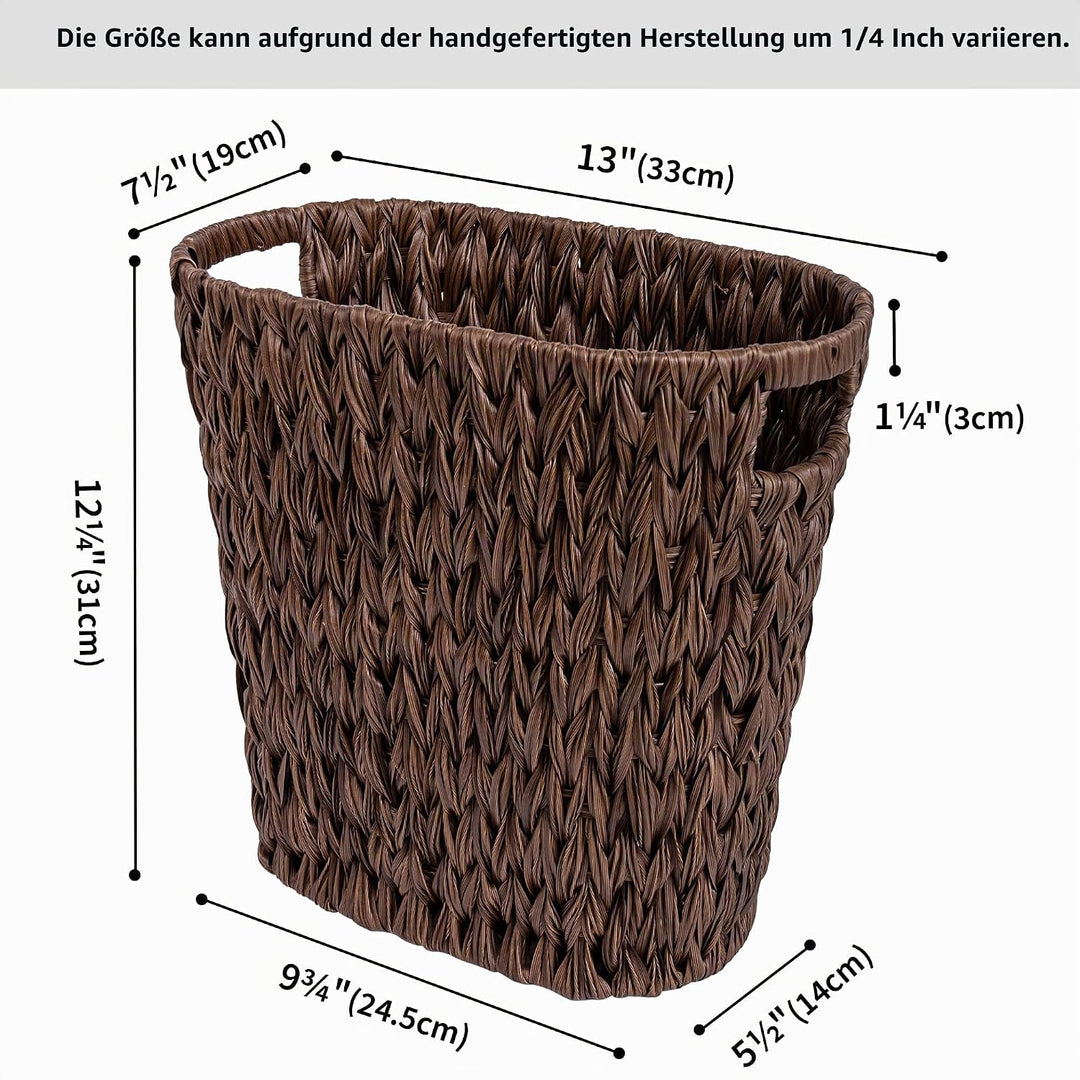 GRANNY SAYS Papierkorb Aufbewahrung geflochten, Mülleimer aus Kunststoffgeflecht, Abfalleimer für De