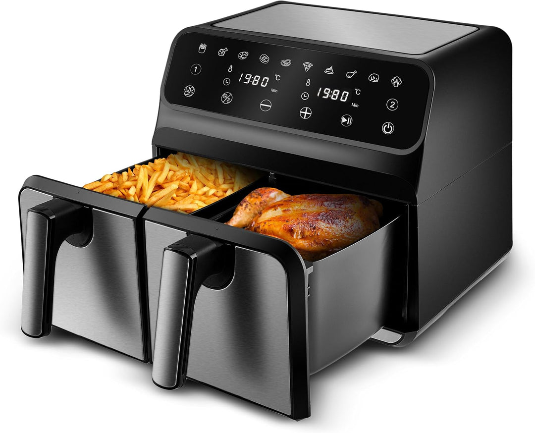 Karaca Multifry XXXL 4+4 Liter Digital Twin Twin Airfryer - Gesündere und Köstliche Zubereitung von