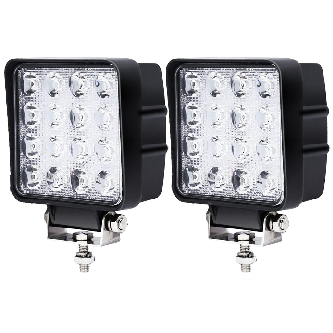 Lospitch LED Arbeitsscheinwerfer 12V 48W,LED Scheinwerfer 24V für auto,LKW,traktor,Offroad,SUV,ATV,R