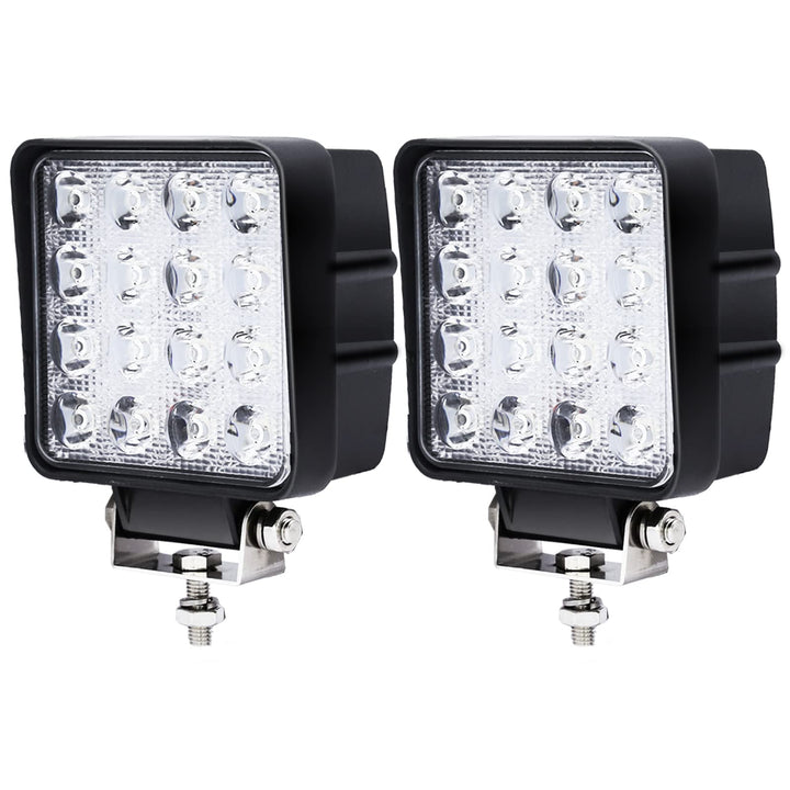 Lospitch LED Arbeitsscheinwerfer 12V 48W,LED Scheinwerfer 24V für auto,LKW,traktor,Offroad,SUV,ATV,R