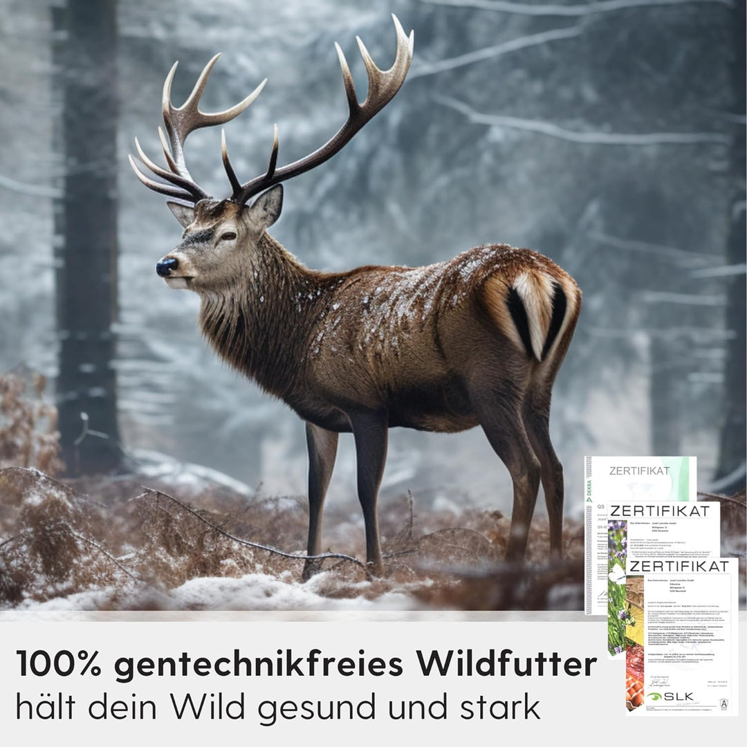 Leimüller Wildfutter 10 Fiber 20 kg - Gentechnikfreies Rehfutter 20KG - Haferfrei für REH, Rotwild &