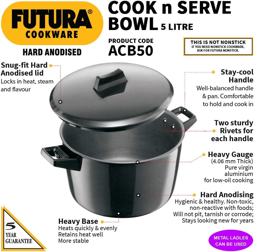 Hawkins/Futura FU-L65 Gulaschkessel, Aluminium, grau, Medium