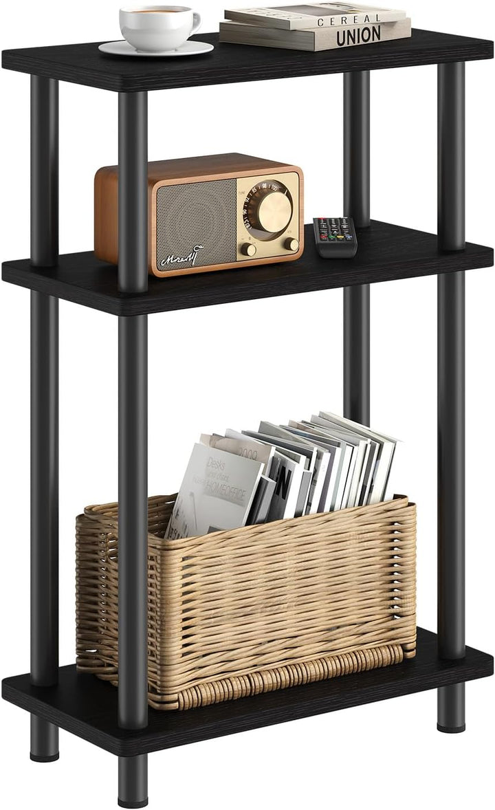 APICIZON Beistelltisch Schmal 3 Tier Beistelltisch Holz, 40x18x61.5CM, Nachttisch Schmal mit Staurau