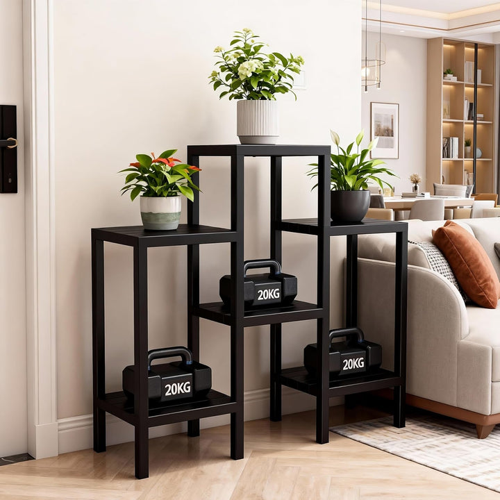 Ribelli 6-Etagen Blumenständer, Pflanzenständer, DIY Standregal, Mehrstöckig Blumenregal, Stapelbar