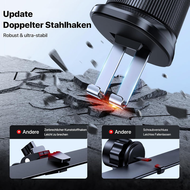 Miracase Handyhalterung Auto[Super stabil &Starker Saugnapf] Handyhalter Auto für Armaturenbrett Win