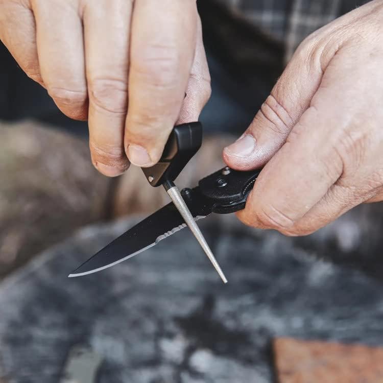 WORK SHARP® Pivot Plus Knife Sharpener - kleiner Outdoor V Messer-Schärfer für Taschen-Messer - 3 in