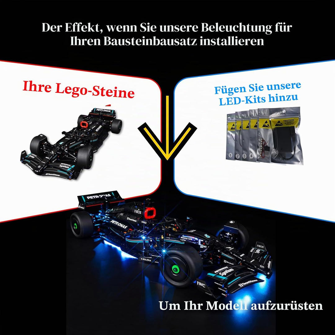 Kyglaring Led Licht Set Kompatibel mit Lego 42171 Mercedes-AMG F1 W14 E Performance, Dekorations bel