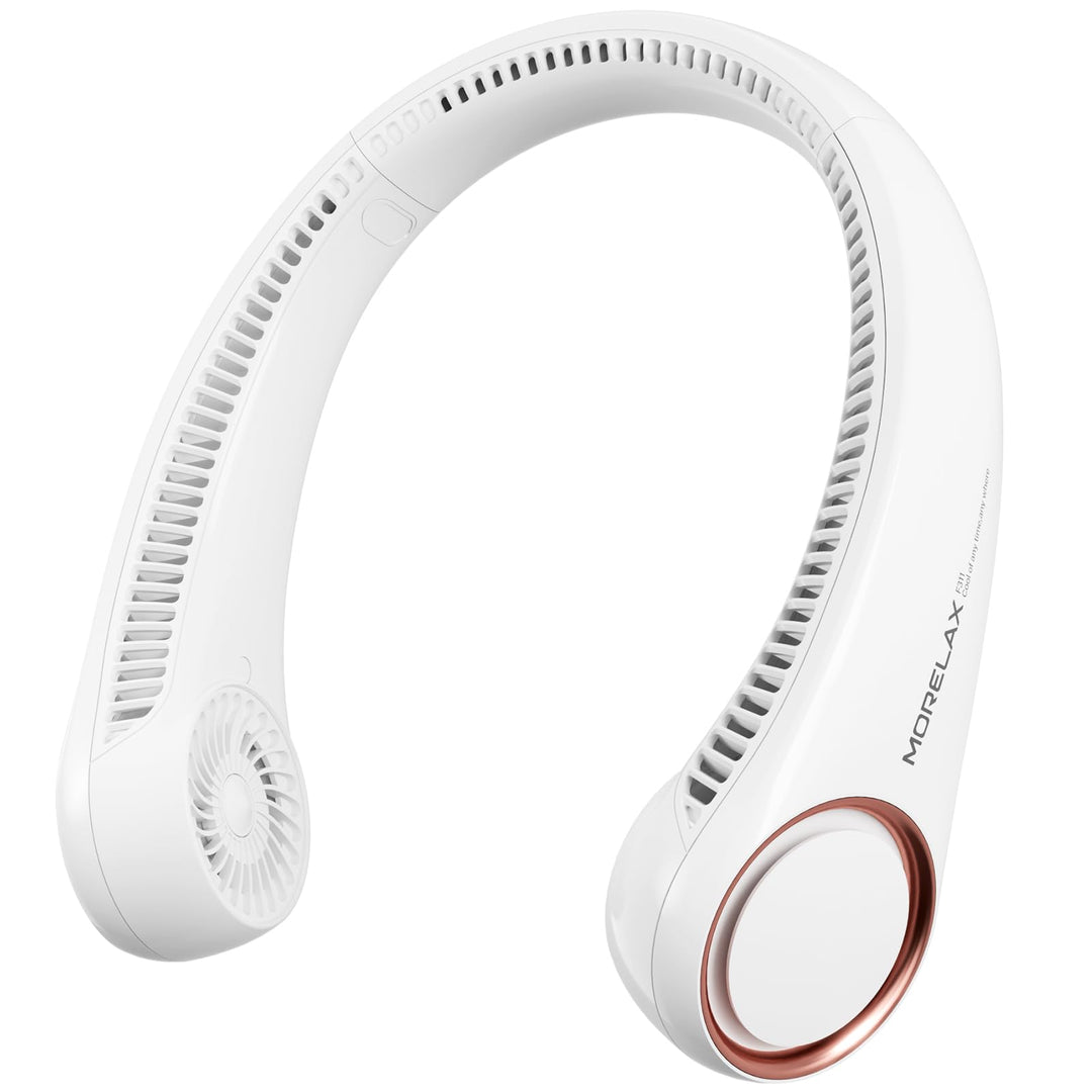 Morelax Tragbarer Hals Ventilator,4000 mAh Batteriebetriebener Tragbarer Persönlicher Ventilator,USB