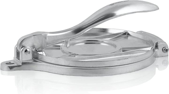 Mahlzeit Tortilla Presse Ø 20 cm aus Aluminium | inkl. Backpapier | leichte Taco Presse | für hausge