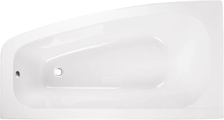 BADLAND Badewanne Original Weiss Acryl Wanne Eckbadewanne LUNA 150x80 Links KOMPLETTSET SET + Füssen