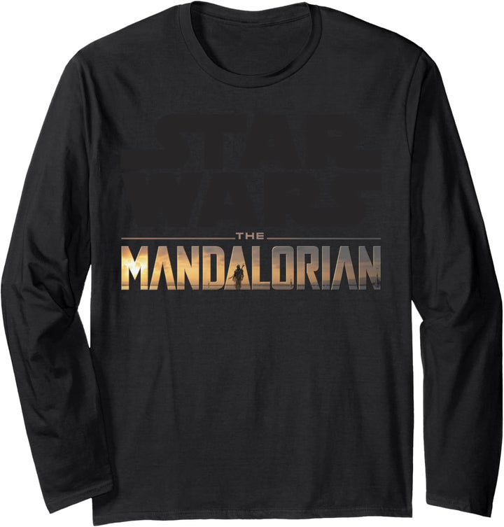 Star Wars The Mandalorian Show Logo Stack C2 Langarmshirt