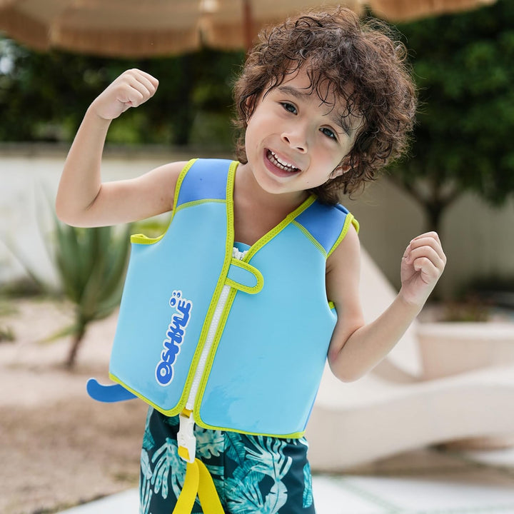 OSHYLE Kinder Schwimmweste - Jungen Mädchen Neopren Schwimmen Jacke Kleinkind Schwimmen Floating Neo