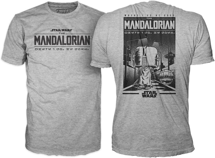 Funko Pop! & Tee: Mando - Grogu with Cookie (The Child, Baby Yoda) mit Cookie - Small - (S) - Star W
